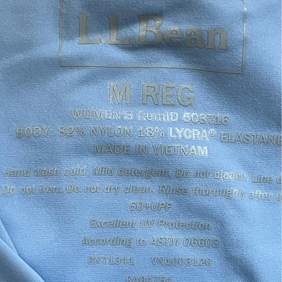 L.L. Bean ReNew SunSmart UPF 50+ Sun Shirt Matching Swim Shorts NWT Size Medium - Picture 11 of 16